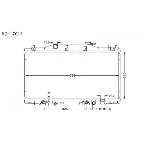 HONDA INTEGRA ACURA RSX 2001~2006 [DC5] KJ-17013 - KINGA RADIATORS NZ ...