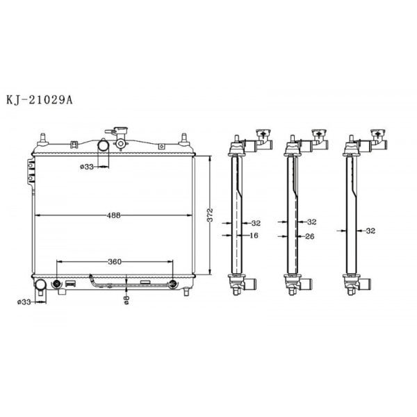HYUNDAI GETZ 2002~ [TB] KJ-21029 - KINGA RADIATORS NZ | Kinga Radiators ...