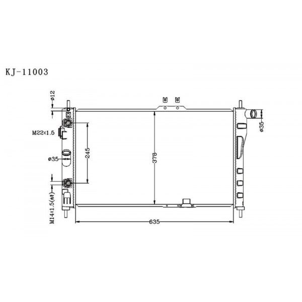 KJ11003PA26 HighPerformance Radiator for Daewoo Espero 1.8/2.0