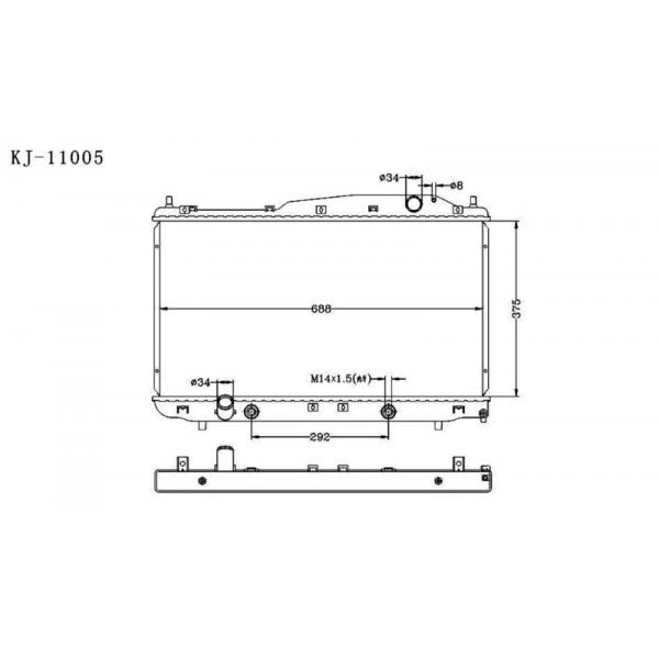 KJ11005PA26 TopQuality Radiator for Daewoo Evanda, Magnus Models