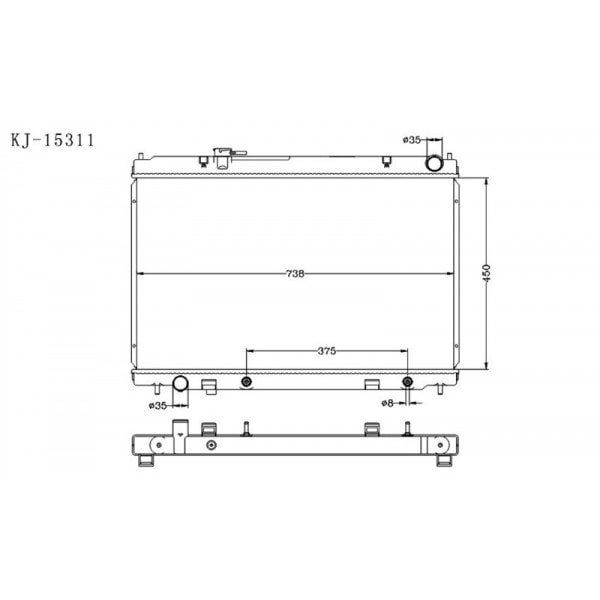 NISSAN FUGA 2004~2009 [M35/45 PY50 GY50] KJ-15311 - KINGA RADIATORS NZ ...