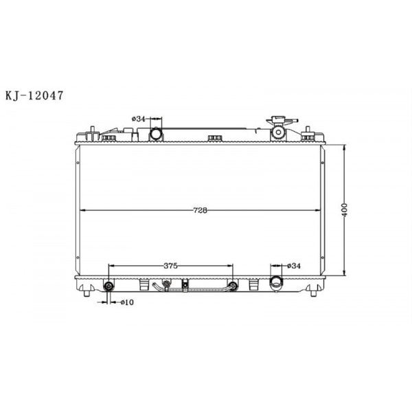 KJ12047PA26 HighPerformance Radiator for Toyota Camry Models (2006
