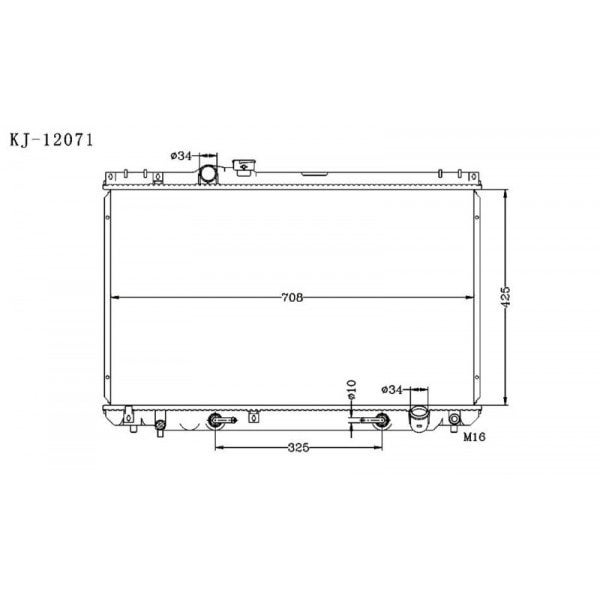 KJ12071PA16 Premium Radiator for Toyota Crown Models (19982000