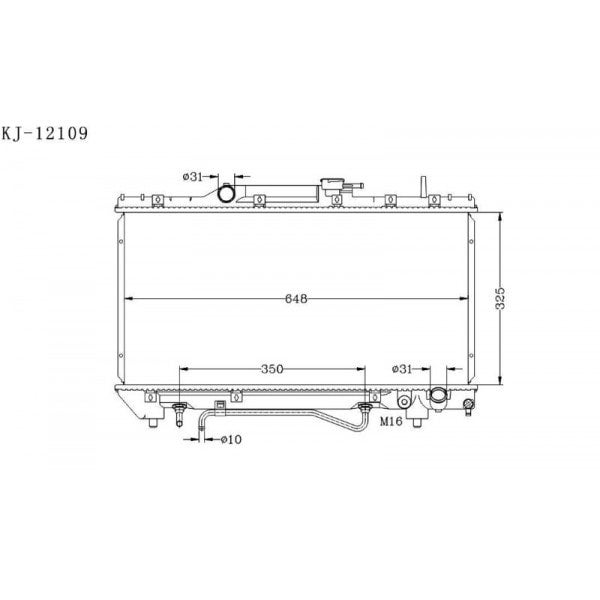 KJ12109PA26 HighPerformance Radiator for Toyota Carina Models